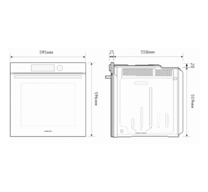 Samsung Духова шафа Samsung NV7B4125ZAS/WT