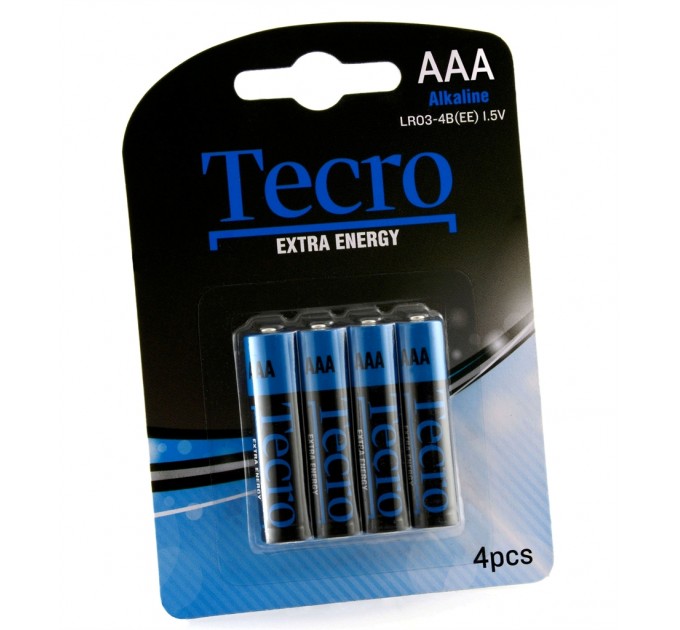 Tecro Батарейка Tecro Extra Energy Alkaline AAA/LR03 BL 4 шт