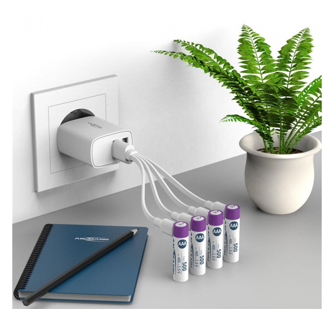 Ansmann Аккумуляторы Ansmann AAA/HR03 Li-Ion 500 mAh BL 4 шт