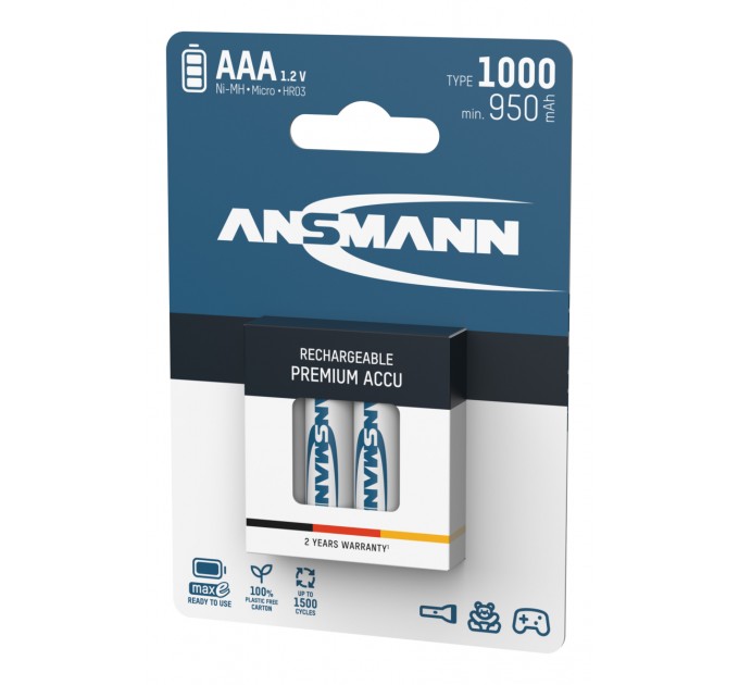 Ansmann Аккумуляторы Ansmann AAA/HR03 NI-MH 1000 mAh BL 4 шт