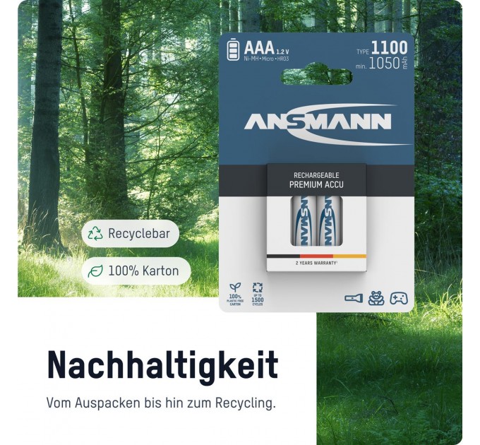 Ansmann Аккумуляторы Ansmann AAA/HR03 NI-MH 1100 mAh BL 4 шт