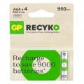 Аккумуляторы GP Recyko Eco AAA/HR03 NI-MH 950mAh Box 4 шт