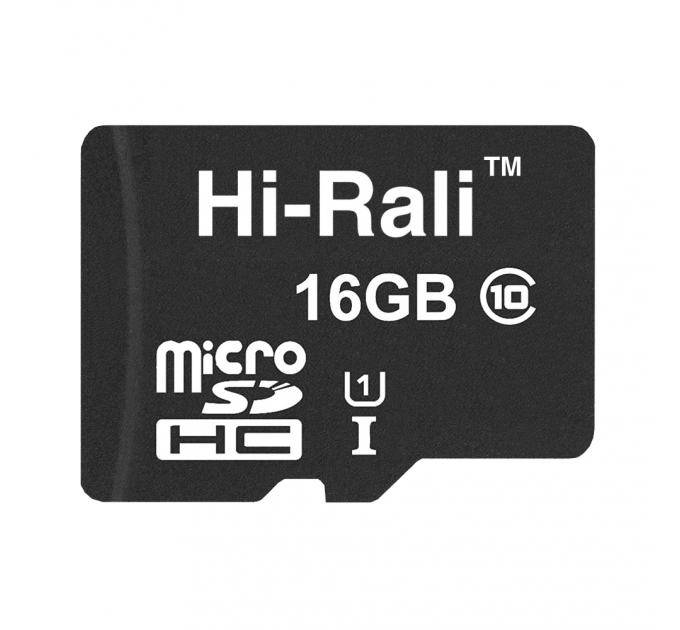 Карта пам`ятi MicroSDHC 16GB UHS-I Class 10 Hi-Rali (HI-16GBSD10U1-00)