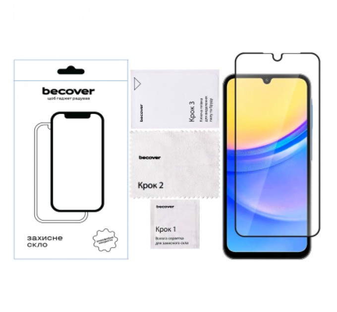 Скло захисне BeCover Samsung Galaxy A16 4G SM-SM-A165/A16 5G SM-A166 Black (712860)