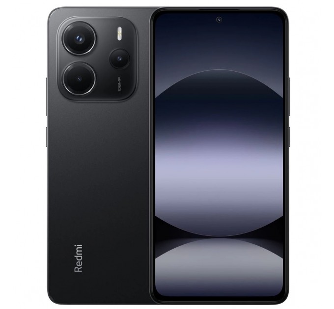 Смартфон Xiaomi Redmi Note 14 8/256GB Midnight Black; 6.67" (2400х1080) AMOLED / MediaTek Helio G99 Ultra / ОЗУ 8 ГБ / 256 ГБ встроенной + microSD до 1 ТБ / камера 108+2+2 Мп + 20 Мп / 4G (LTE) / Bluetooth, Wi-Fi, NFC / GPS, A-GPS, GLONASS, Beidou, G