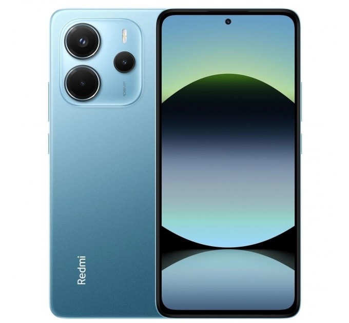 Смартфон Xiaomi Redmi Note 14 8/256GB Ocean Blue; 6.67" (2400х1080) AMOLED / MediaTek Helio G99 Ultra / ОЗУ 8 ГБ / 256 ГБ встроенной + microSD до 1 ТБ / камера 108+2+2 Мп + 20 Мп / 4G (LTE) / Bluetooth, Wi-Fi, NFC / GPS, A-GPS, GLONASS, Beidou, Galil