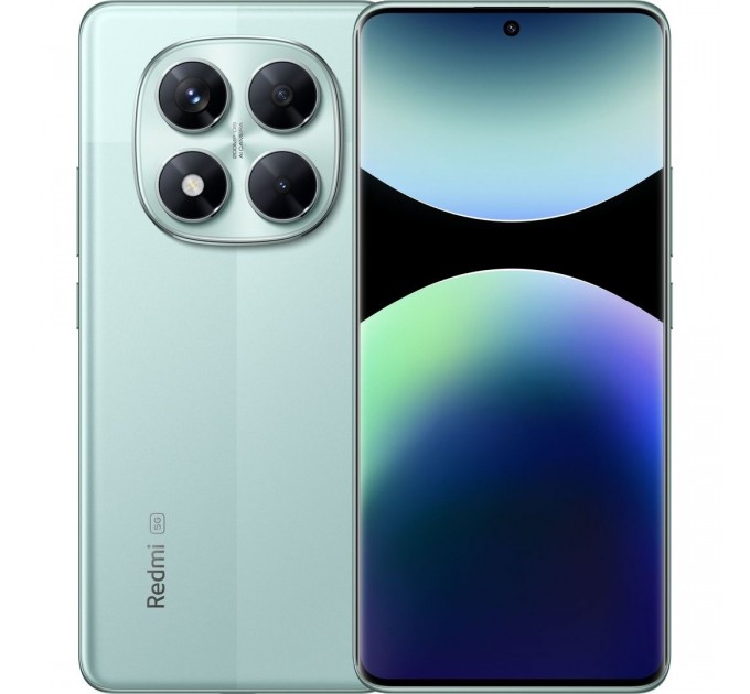 Смартфон Xiaomi Redmi Note 14 Pro 5G 8/256GB Coral Green; 6.67" (2712x1220) AMOLED / MediaTek Dimensity 7300 Ultra / ОЗУ 8 ГБ / 256 ГБ встроенной / камера 200+8+2 Мп + 20 Мп / 5G / Bluetooth, Wi-Fi, NFC / GPS, A-GPS, GLONASS, Beidou, Galileo, QZSS /
