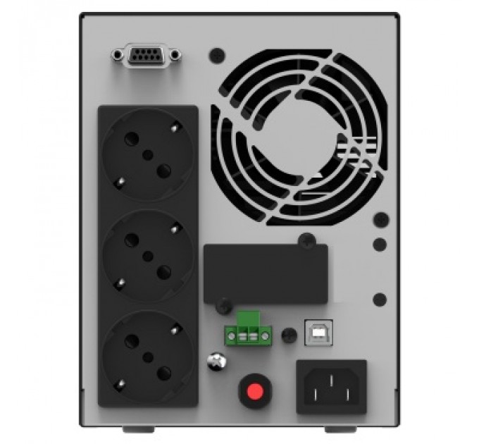 ИБП NJOY Echo Pro 1000 (UPOL-OL100EP-CG01B), Online, 3 x Schuko, USB, LCD, металл