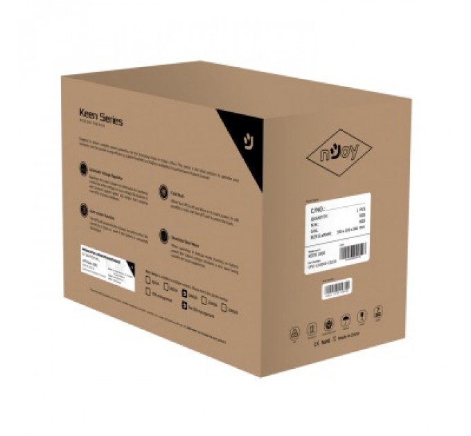 nJoy Джерело безперебійного живлення NJOY Keen 2000 (UPLI-LI200KE-CG01B) Lin.int., AVR, 4 x евро, пластик