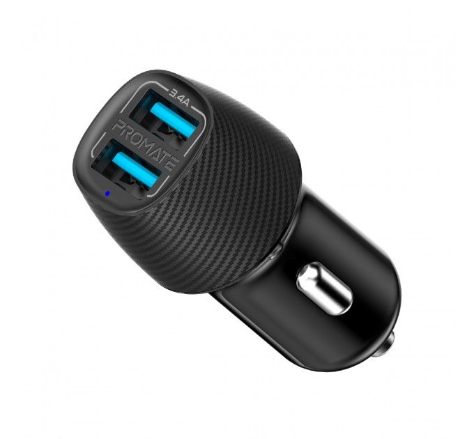Promate Автомобильное зарядное устройство Promate Voltrip-Duo Black