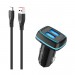 SkyDolphin Автомобильное зарядное устройство SkyDolphin SZ18T (2USB, 3.4A) Black (AZP-000100) + кабель Type-C