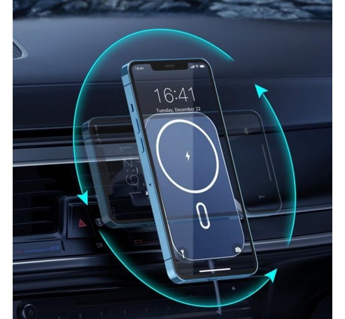 Беспроводное зарядное устройство Choetech Car Magnetic Mount Inductive Qi Charger 15W (T200-F)