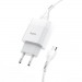 HOCO Зарядное устройство Hoco C72A Glorious (1USB, 2.1А) White (6931474713001) + кабель MicroUSB