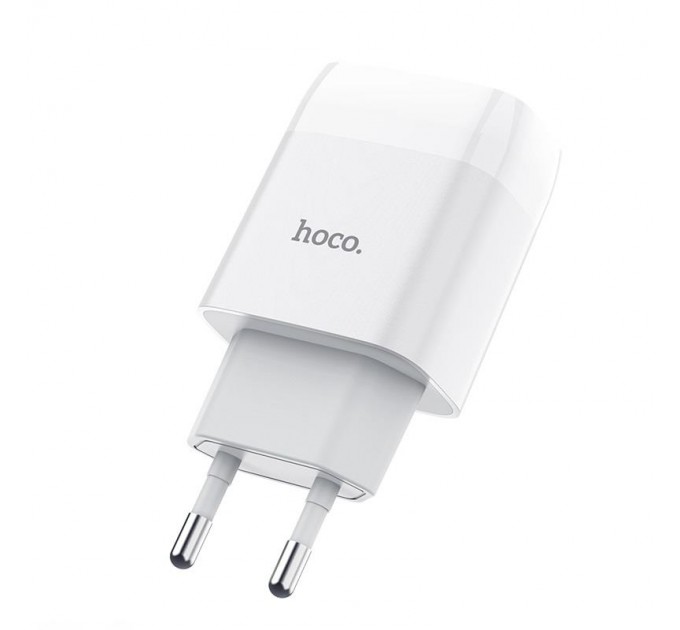 HOCO Зарядное устройство Hoco C72A Glorious (1USB, 2.1А) White (6931474713018) + кабель Type-C