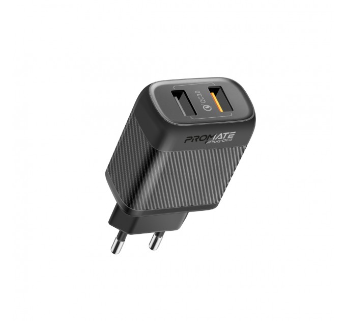 Promate Зарядное устройство Promate BiPlug-QC3 Black