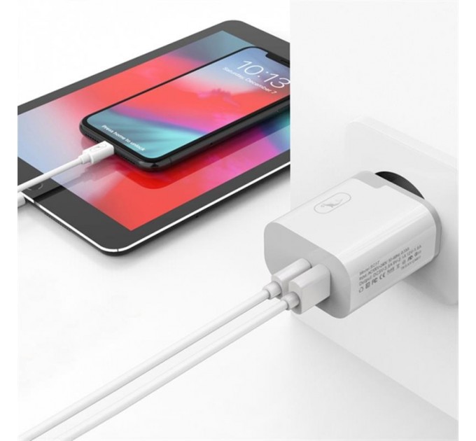 SkyDolphin Зарядное устройство SkyDolphin SC17 PD+QC3.0 (USB TYPE-Cx3A + USB TYPE-Ax3A) White (SDMZP-000110)