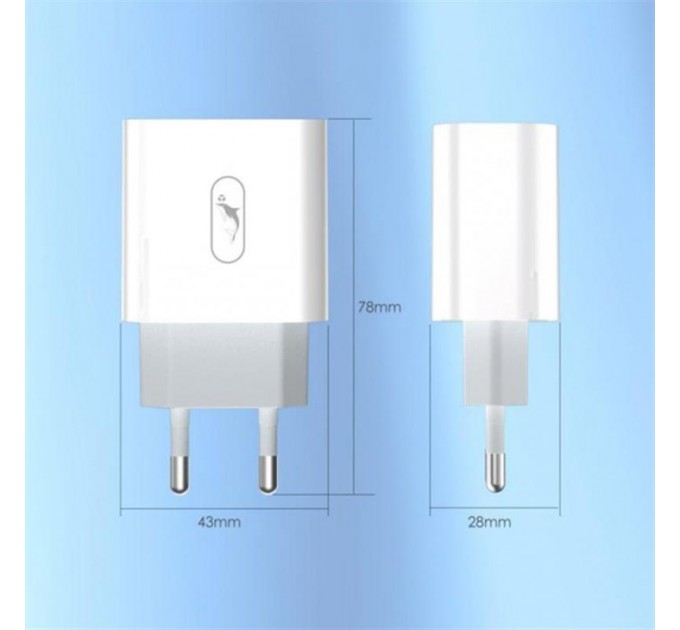 SkyDolphin Зарядное устройство SkyDolphin SC20 PD+QC3.0 (2USB, 3A) White (SDMZP-000121)