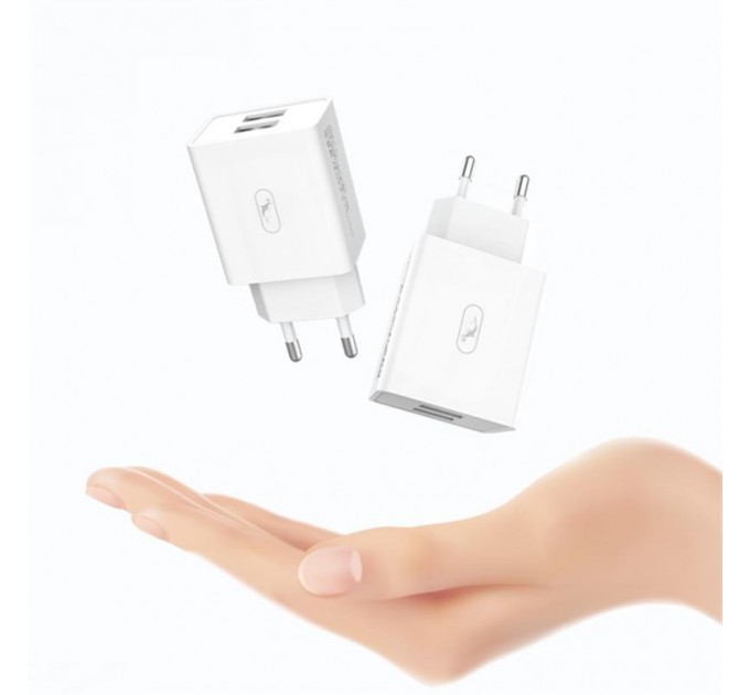 SkyDolphin Зарядное устройство SkyDolphin SC30L (2USB, 2.1A) White (MZP-000112) + кабель Lightning