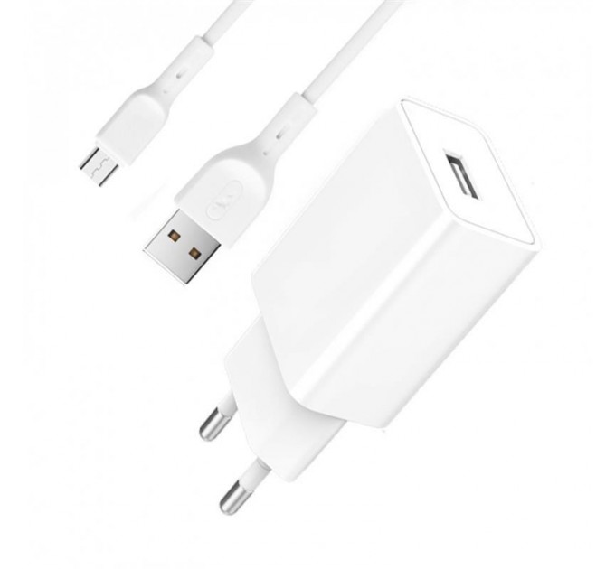 Зарядное устройство SkyDolphin SC36V (1USB, 2.4A) White (SDMZP-000118) + кабель microUSB