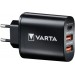 Varta Зарядное устройство Varta Wall Charger (2USB, 3A; USB-C, 3A) 38W Black (57958101401)