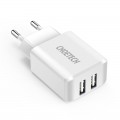 Сетевое зарядное устройство Choetech (2USBх2A) White (C0030)