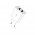 Foneng Сетевое зарядное устройство Foneng EU45 Dual USB Charger (2USBх2.4A) White (EU45-CH-TC) + кабель USB Type C