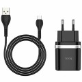 HOCO Сетевое зарядное устройство Hoco C12Q (1USB, 3А) QC3.0 Black (S23567) + кабель MicroUSB