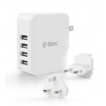 Ttec Сетевое зарядное устройство Ttec Quattro Traveler 4хUSB 5.1A/25Вт White (2SC02BUK)