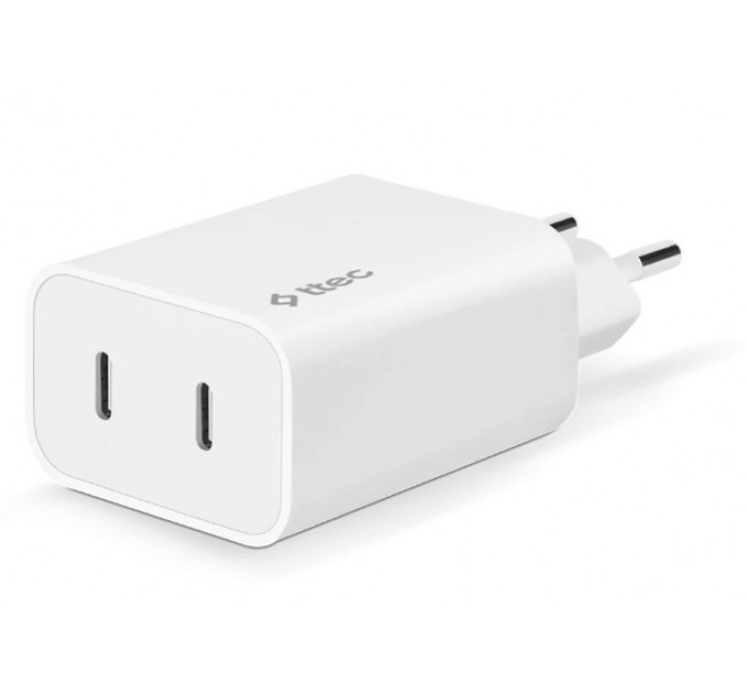 Сетевое зарядное устройство Ttec SmartCharger Duo PD USB-C 40W White (2SCS27B)