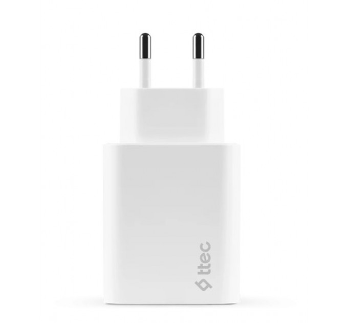 Сетевое зарядное устройство Ttec SmartCharger Duo PD USB-C 40W White (2SCS27B)