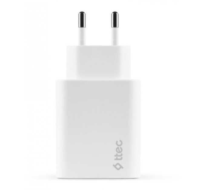 Сетевое зарядное устройство Ttec SmartCharger Duo PD USB-C/USB-A 32Вт White (2SCS24B)
