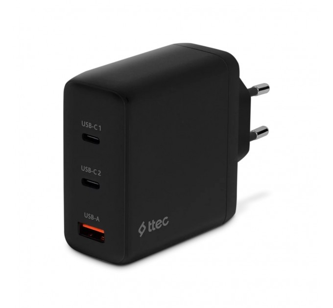 Ttec Сетевое зарядное устройство Ttec SmartCharger Trio GAN 2хUSB-C/USB-A /120Вт Black (2SCG04S)