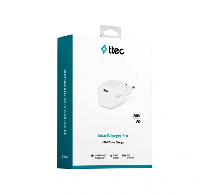 Сетевое зарядное устройство Ttec SmartCharger USB-C /20Вт White (2SCP01B)