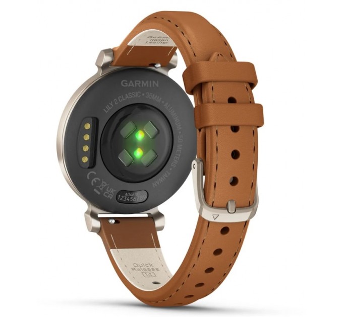 Garmin Смарт-годинник Garmin Lily 2 Cream Gold with Tan Leather Band (010-02839-60)