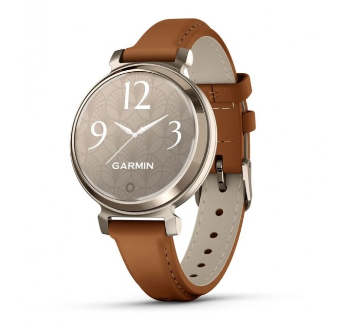 Garmin Смарт-годинник Garmin Lily 2 Cream Gold with Tan Leather Band (010-02839-60)