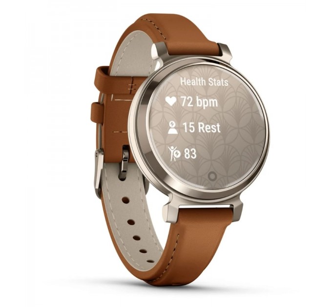 Garmin Смарт-годинник Garmin Lily 2 Cream Gold with Tan Leather Band (010-02839-60)