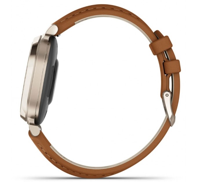 Garmin Смарт-годинник Garmin Lily 2 Cream Gold with Tan Leather Band (010-02839-60)