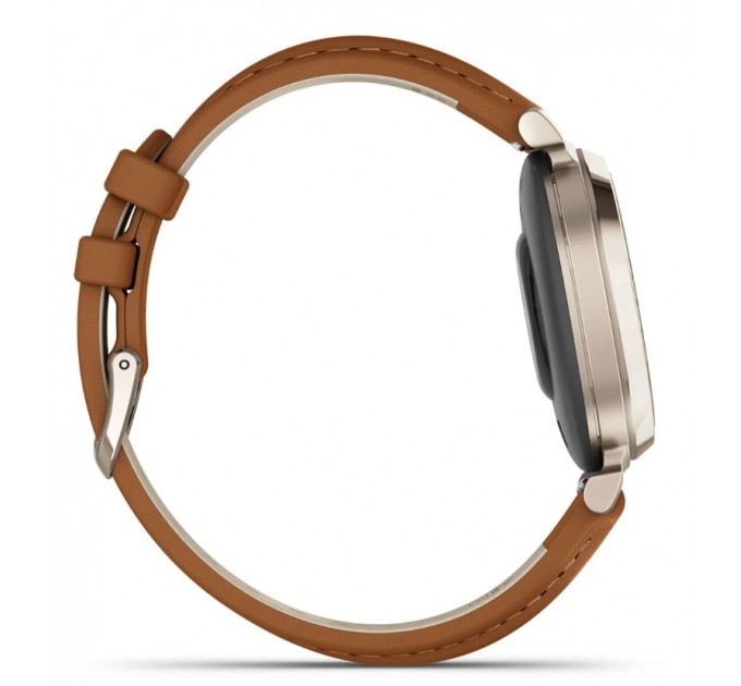 Garmin Смарт-годинник Garmin Lily 2 Cream Gold with Tan Leather Band (010-02839-60)