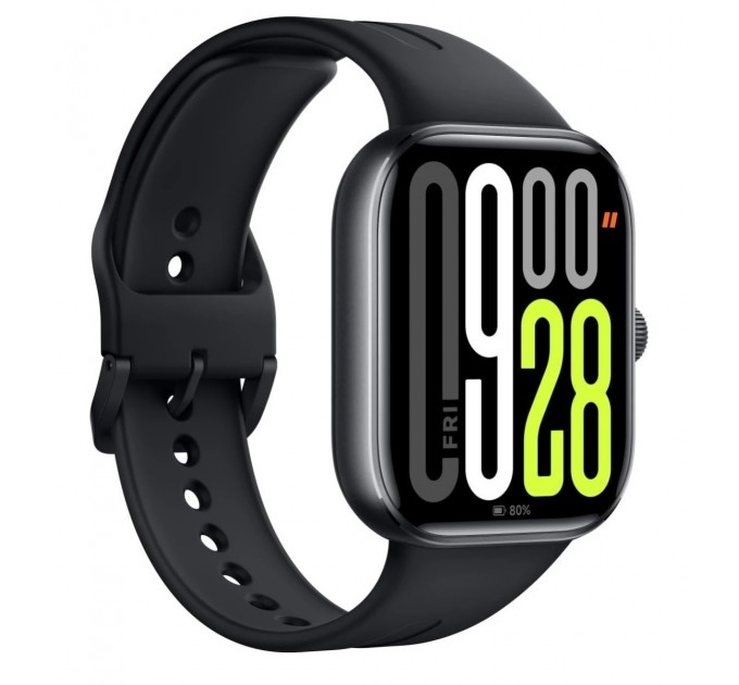 Смарт-часы Xiaomi Redmi Watch 5 Obsidian Black (BHR9389GL); 2.07" (514х432) AMOLED сенсорный / Bluetooth 5.3 / GPS, Beidou, Galileo, GLONASS, QZSS / 47.5 х 41.1 х 11.3 мм, 33.5 г / 5 АТМ / 550 мАч / черный