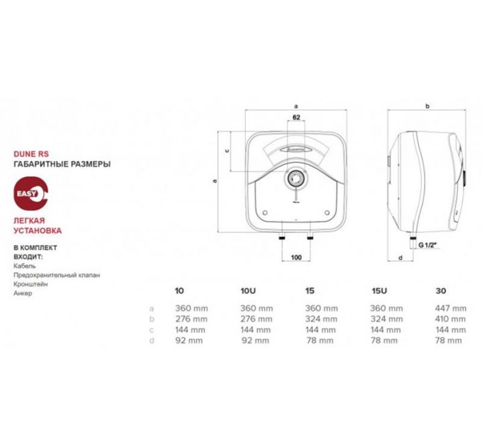 Ariston Водонагрівач Ariston Andris RS 15/3