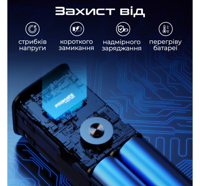 Promate Універсальна мобільна батарея Promate Titan-160 140W 27600mAh Gray