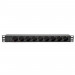 Силовий блок Kingda 19" 1U 9xSchuko, С14, без кабеля (KD-GER(16)N1009WKPB19A-C14)