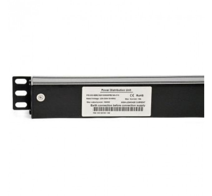 Силовий блок Kingda 19" 1U 9xSchuko, С14, без кабеля (KD-GER(16)N1009WKPB19A-C14)