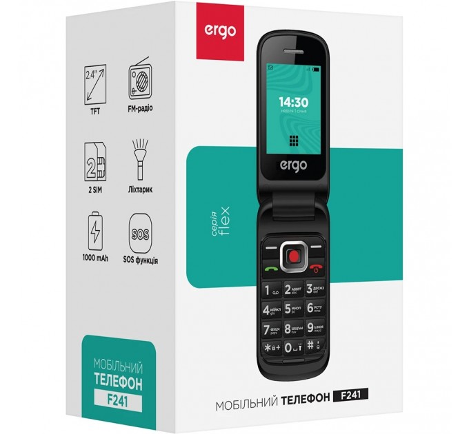 Мобiльний телефон Ergo F241 Dual Sim Black