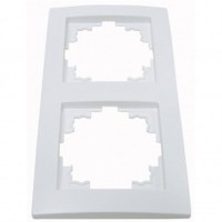 Рамка Smartfortec HS002 двухместная белая