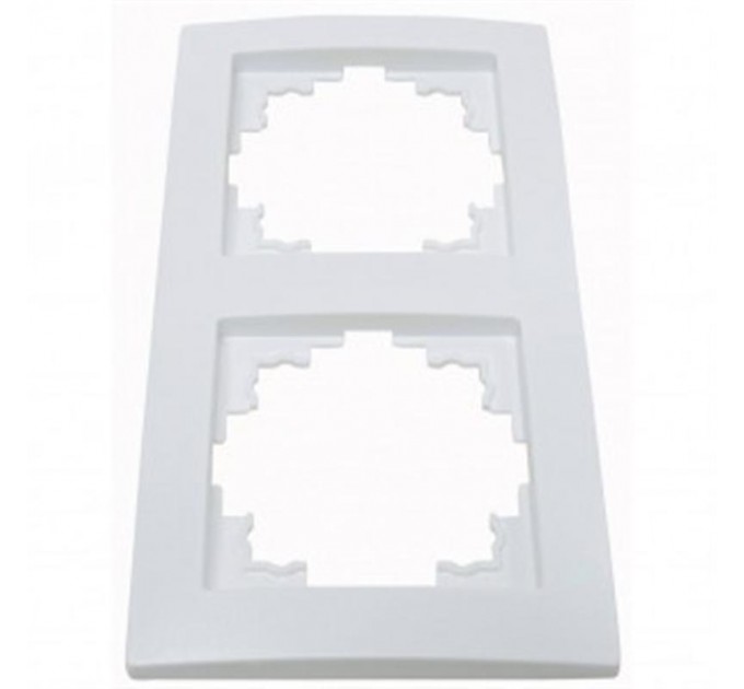 Рамка Smartfortec HS002 двухместная белая