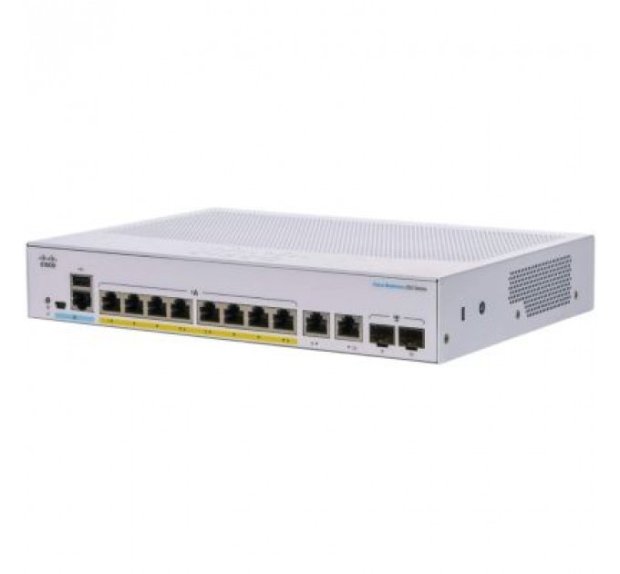 Комутатор мережевий Cisco CBS250-8P-E-2G-EU