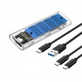 Dynamode Кишеня зовнішня Dynamode M.2 SSD NVMe/SATA combo ч-з USB3.2 GEN2 Type-C (DM-CAD-SSD09)