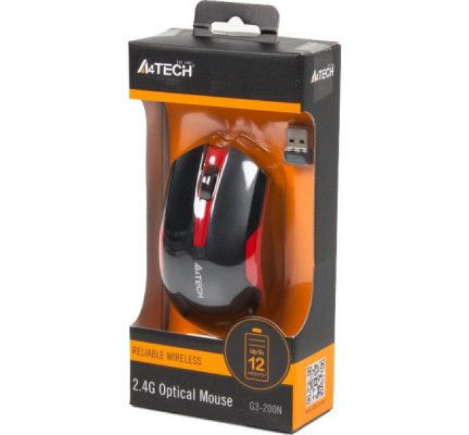 Мишка A4Tech G3-200N Black+Red