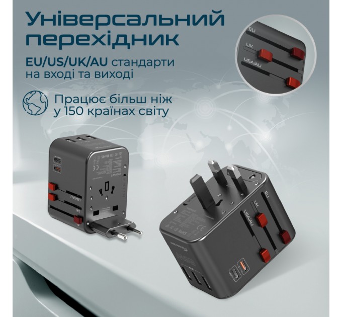 Promate Зарядний пристрій Promate TripMate-36W Black